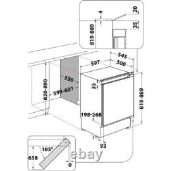 Hotpoint HBUF011. UK Built Under Fridge 108 Litres White E Rated