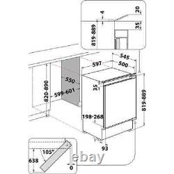 Hotpoint HLA1. UK1 Integrated Built-in Under Counter Larder Fridge White