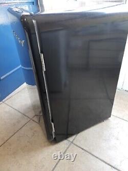 Hus-retro110-hu Black Under Counter Retro Style Fridge Refurbished + 3m Guarante