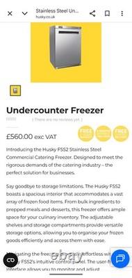 Husky Under counter Fridge / Freezer FSS2H-SD-SS-UK-HU 113 L