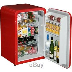 Husky Undercounter Stylish Retro Fridge BRAND NEW £499 HFB535 BLACK HFR10 RED