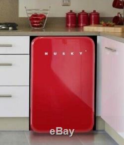 Husky Undercounter Stylish Retro Fridge BRAND NEW £499 HFB535 BLACK HFR10 RED