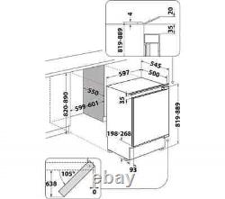 INDESIT IF A1. UK 1 Integrated Undercounter Fridge RRP £319.00