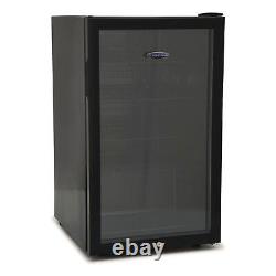 IceKing UnderCounter Drinks Fridge, Fast chilling Cabinet Fridge LED Light Black