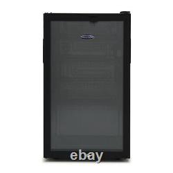 IceKing UnderCounter Drinks Fridge, Fast chilling Cabinet Fridge LED Light Black