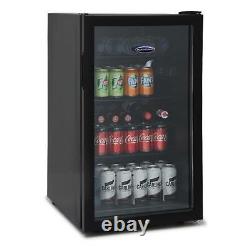 IceKing UnderCounter Drinks Fridge, Fast chilling Cabinet Fridge LED Light Black