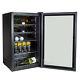 Iceq 93l Under Counter Glass Door Display Wine & Bottle Drinks Fridge Black