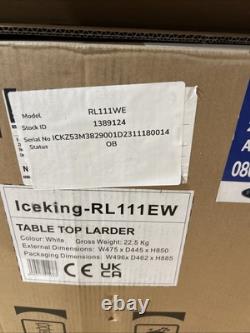 Iceking White Under Counter Larder Fridge RL111 WE 88L capacity
