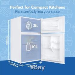 Igenix 47cm Under Counter Fridge Freezer 87L Capacity, Energy-Efficient, White