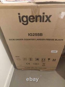 Igenix IG255B Freestanding Under Counter Larder Fridge with 2 Adjustable Glass S