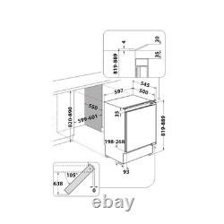 Indesit 126 Litre Integrated Under Counter Fridge INBUF011