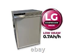 JKF50 Silver 12 Volt Compressor Fridge