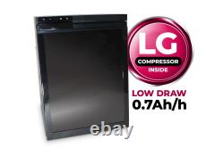 Just Kampers F50 42L Compressor Fridge Freezer 12V Campervan Black / Silver