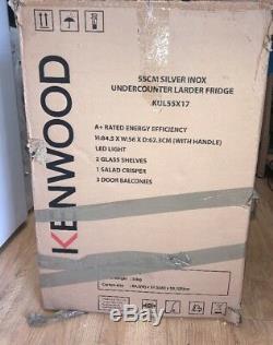 KENWOOD KUL55X17 Undercounter Fridge A+ reversible Doors Inox / Stainless Steel