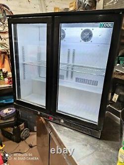 Kool under counter commercial double door glass fridge bottle cooler
