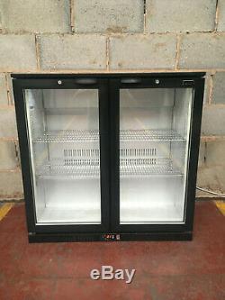 LEC 2 Door Under Counter Drinks Display / Bar Chiller/ Cooler/ Fridge