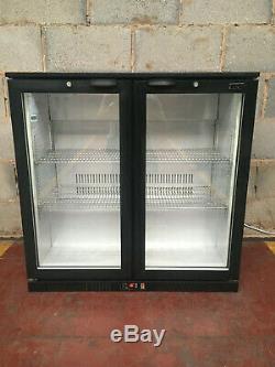 LEC 2 Door Under Counter Drinks Display / Bar Chiller/ Cooler/ Fridge