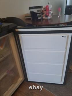 LEC T50084W Black Under Counter Fridge Freezer