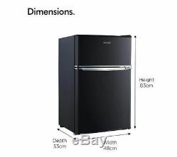 Large Fridge Freezer Under Counter Drinks Cooler Free Standing Black Portable A+