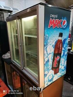 Lec pepsi Under counter commercial double sliding door glassfridge bottle cooler