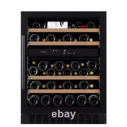 MQuvée WineCave 60DD Dual Zone Under-Counter Wine Fridge Black 38 Bottle