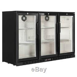 Man Cave 3 Door Undercounter Hinged Door Pub Drink Bottle Bar Cooler Fridge