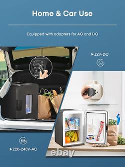 Mini Fridge 15L, Small Fridge for Bedrooms, Car Fridge Portable with 12V/240V