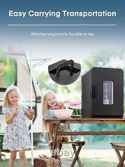 Mini Fridge 15L, Small Fridge for Bedrooms, Car Fridge Portable with 12V/240V