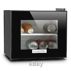 Mini Fridge Bar Refrigerator Drinks Home Hotel Office LED Light Glass Door 10L