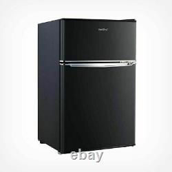 Mini Fridge Freezer Black Refrigerator Cooler Compact Small Office Table Top