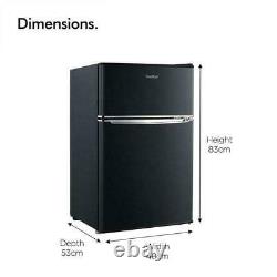 Mini Fridge Freezer Black Refrigerator Cooler Compact Small Office Table Top