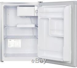 Mini Fridge Silver Small Refrigerator Cooler Undercounter Drinks Small Kitchen