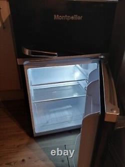 Montpellier Black Retro Undercounter Fridge Freezer. Used. Fully working