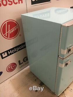 Montpellier MAB2030PB Mini Retro Freestanding Fridge Freezer Blue 10094