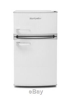 Montpellier MAB2031W Freestanding Under Counter Retro Fridge Freezer White