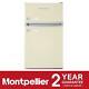 Montpellier Mab2035c 88l 70/30 Under Counter Retro Style Fridge Freezer In Cream