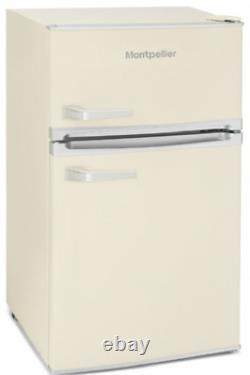 Montpellier MAB2035C Cream Under Counter Retro Top Mount Fridge Freezer 88Ltr