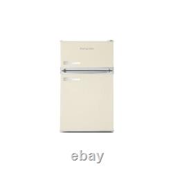 Montpellier MAB2035C Cream Under Counter Retro Top Mount Fridge Freezer 88Ltr