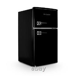 Montpellier MAB2035EK 70/30 Black Undercounter Retro Fridge Freezer