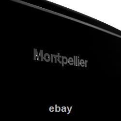 Montpellier MAB2035EK 70/30 Black Undercounter Retro Fridge Freezer