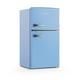 Montpellier Mab2035epb Blue Retro Undercounter Fridge Freezer