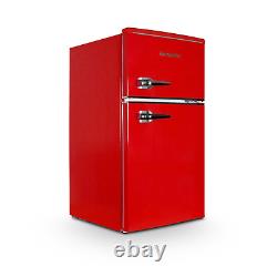 Montpellier MAB2035ER 70/30 Freestanding Undercounter Retro Fridge Freezer Red