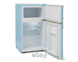 Montpellier MAB2035PB Pale Blue Under Counter Retro Style Fridge Freezer