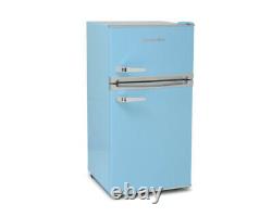 Montpellier MAB2035PB Pale Blue Under Counter Retro Style Fridge Freezer