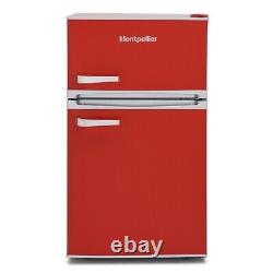 Montpellier MAB2035R Under Counter Red Mini Retro Fridge Freezer with 2 Doors