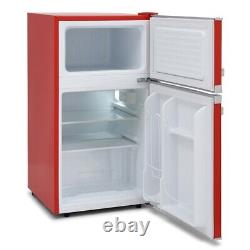 Montpellier MAB2035R Under Counter Red Mini Retro Fridge Freezer with 2 Doors