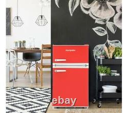 Montpellier MAB2035R Under Counter Red Mini Retro Fridge Freezer with A Energy