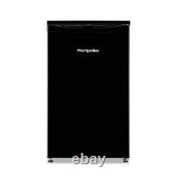 Montpellier MLA48BK Freestanding Under Counter Black Larder Fridge 90Ltr