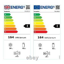 Montpellier MS2035EW 47cm Undercounter Fridge Freezer White
