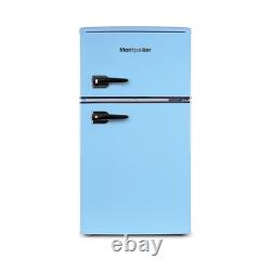 Montpellier Mab2035epb Retro Undercounter Fridge Freezer In Pale Blue